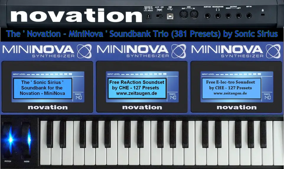 MiniNova Soundbank Trio Free Softsynth Preset Pack, Software
