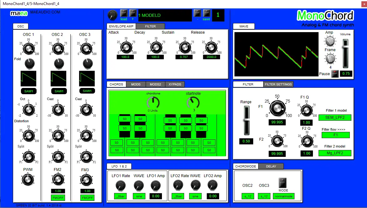 MonoChord 1.4 free software-synthesizer by MAEA
