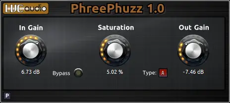 PhreePhuzz free saturation by LVC-Audio