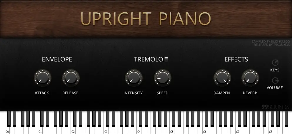 Upright Piano free rompler by 99Sounds