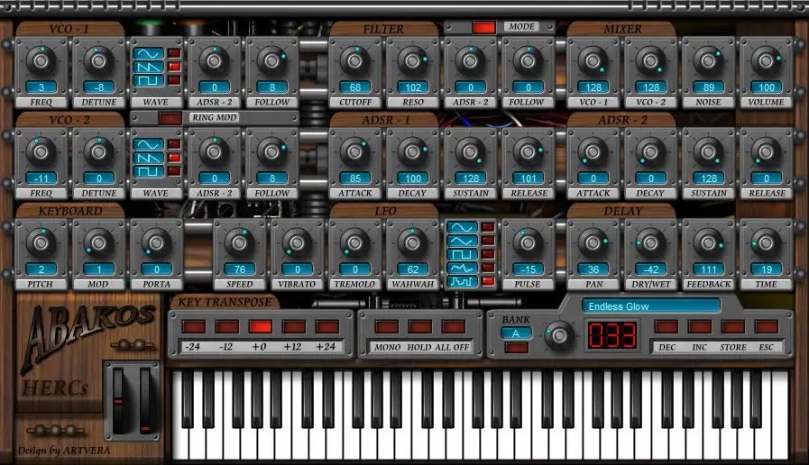 Abakos free software-synthesizer by HERCs Music Systems