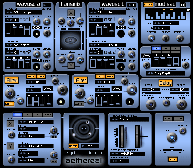Aethereal free software-synthesizer by Psychic Modulation