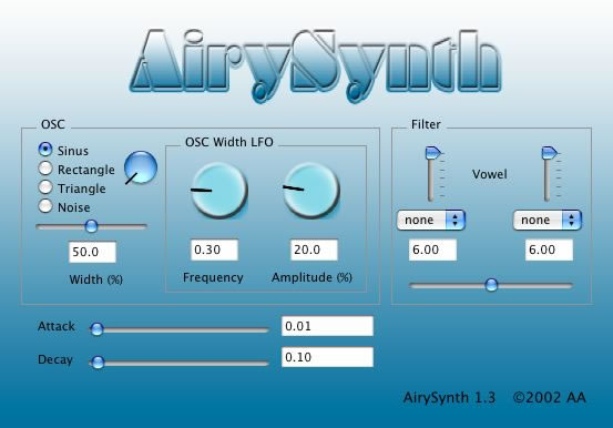 AirySynth free software-synthesizer by AA
