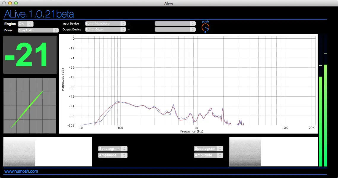 ALIVE beta(tester) free spectrum-analyzer by Numosh