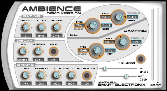 Ambience free reverb by Smart Electronix