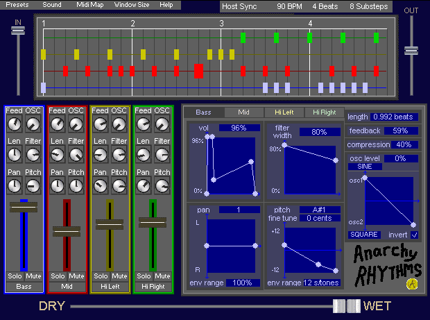 AnarchyRhythms free filter | modulation | looper | slicer | glitch by Anarchy Sound Software
