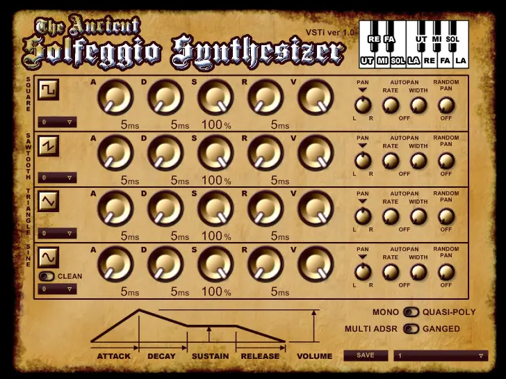 Ancient Solfeggio Synthesizer free software-synthesizer by Ulusulu Music