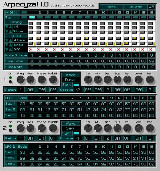 Arpecyza! free software-synthesizer by Sonic Assault