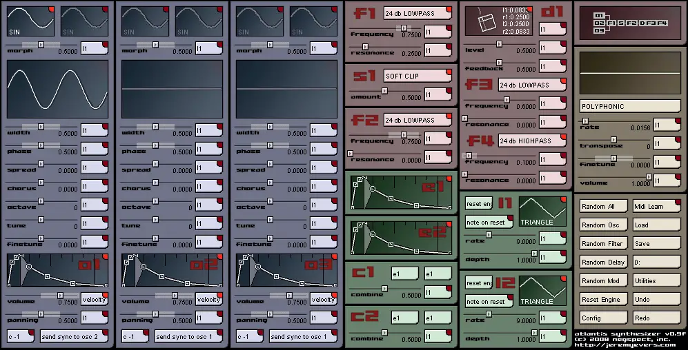 Atlantis free software-synthesizer by Jeremy Evers