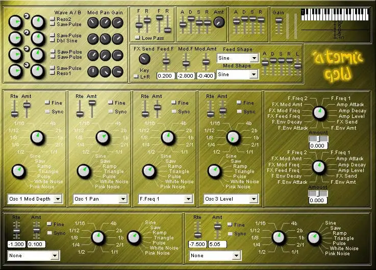 Atomic Gold free software-synthesizer by Fractal Breed
