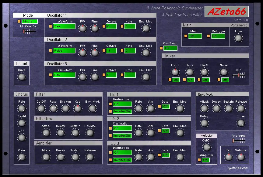 AZeta66 free software-synthesizer by AZeta