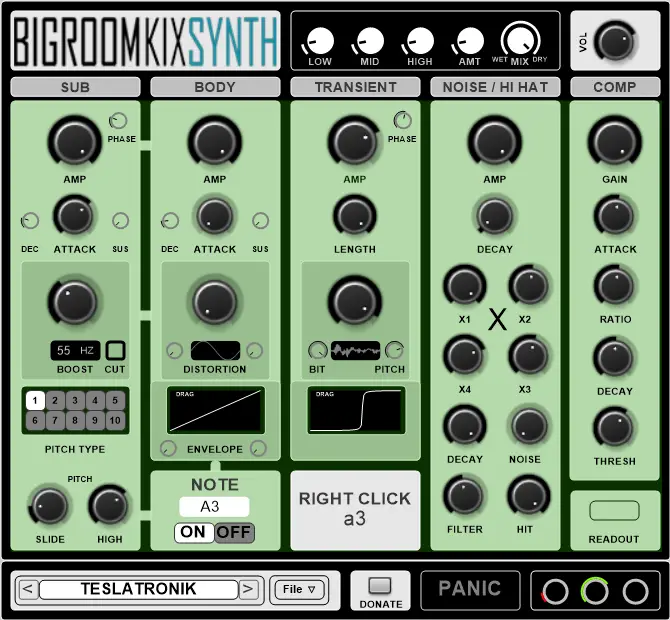 BIGROOMKIX SYNTH free drum-machine by Hinton & Fairchild