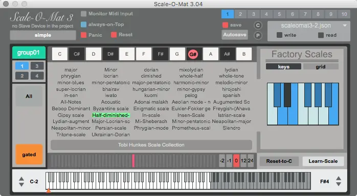 Scale-O-Mat free studio-tool by Soundmanufacture