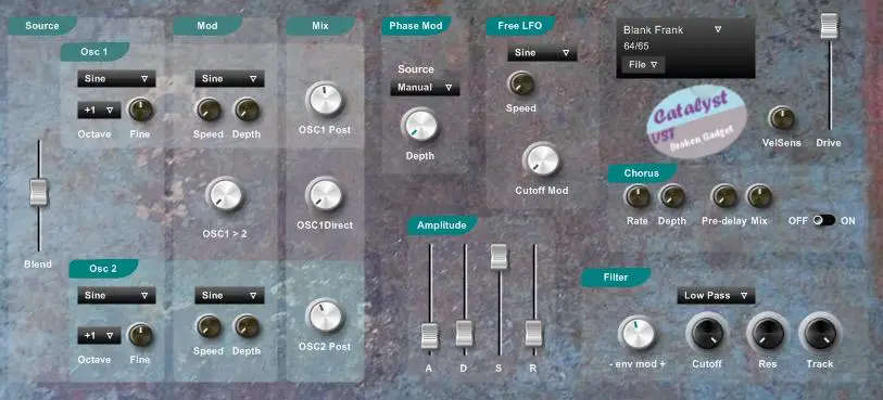 Catalyst free software-synthesizer by Broken Gadget