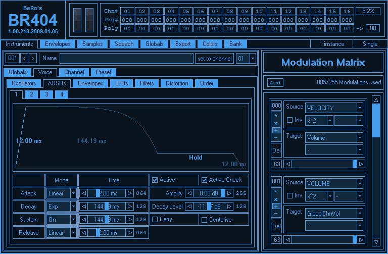 BR404 free software-synthesizer by Benjamin Rosseaux