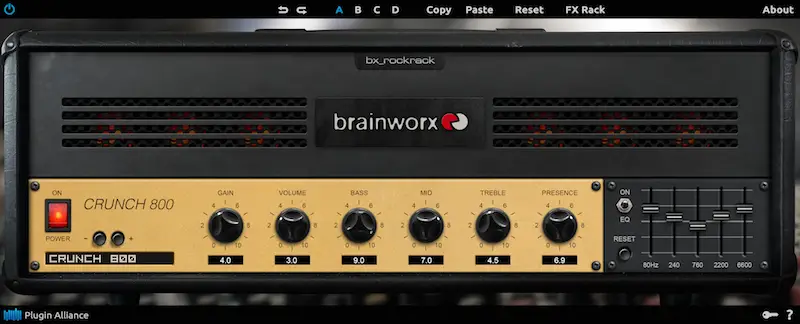 Brainworx bx_rockrack V3 Player free amp-simulator by Plugin Alliance
