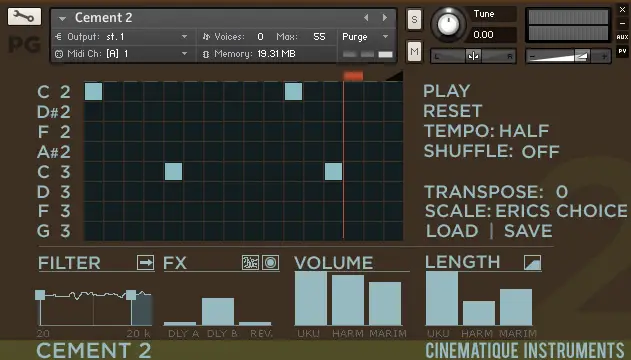 Cement 2 free soundbank by Cinematique Instruments