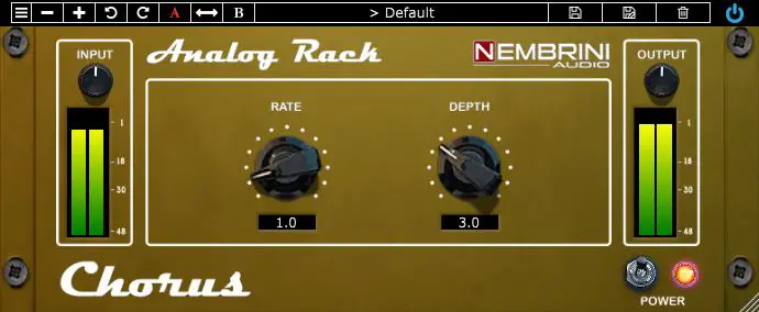 NA Analog Rack Chorus free multi-fx | flanger | phaser | chorus | tremolo by Nembrini Audio