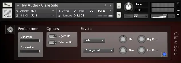 Clare Solo free soundbank by Ivy Audio