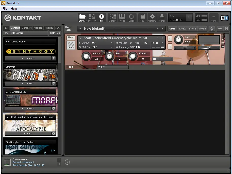 Scott Rockenfield Queensryche Drum Kit free soundbank by CGM Prods