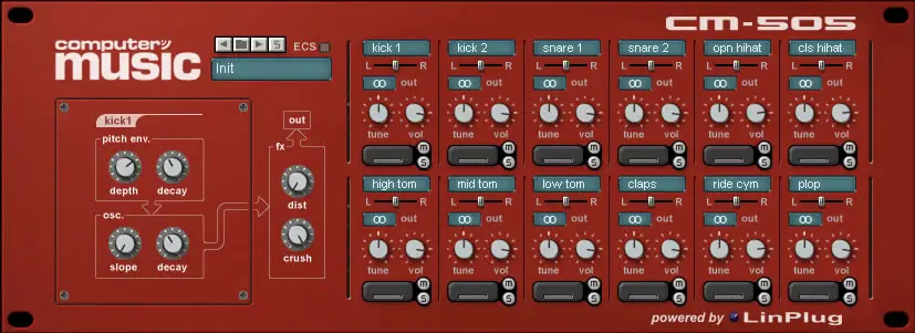 CM-505 free drum-machine by Computer Music