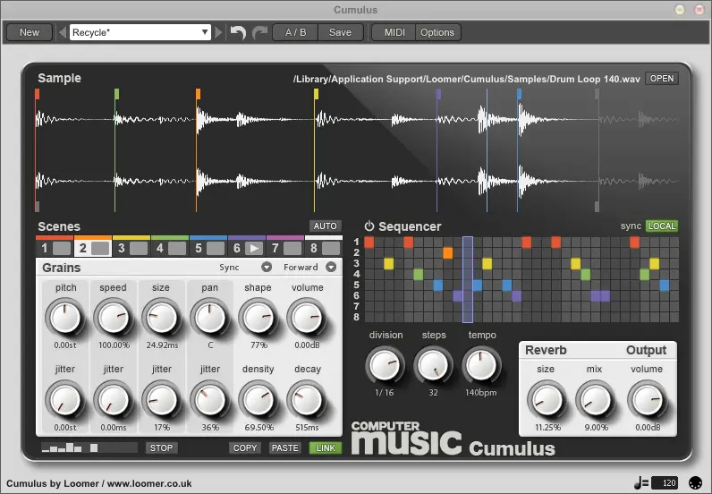 Cumulus free software-synthesizer by Loomer