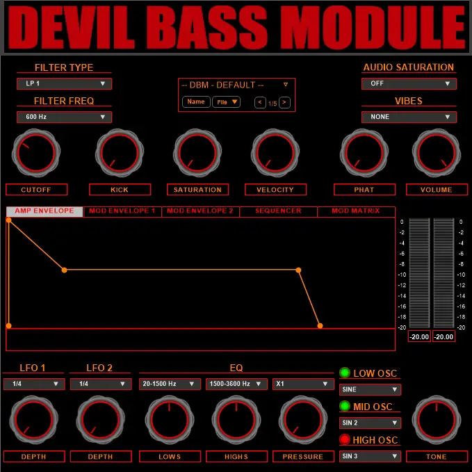Devil Bass Module free software-synthesizer by Devil Soundz