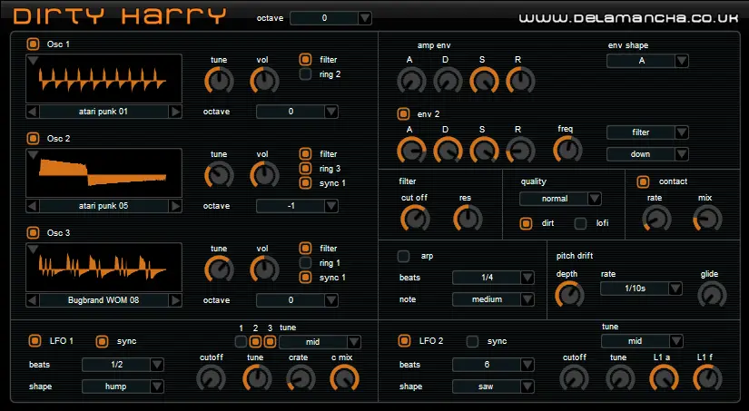 dirty harry free software-synthesizer by de la Mancha