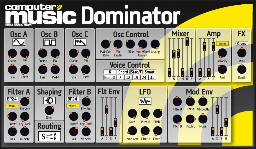 Dominator free software-synthesizer by Computer Music