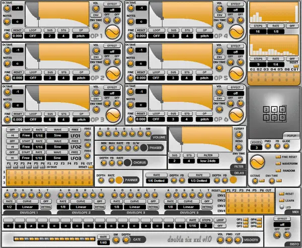 Double Six XXL free software-synthesizer by Odo Synths