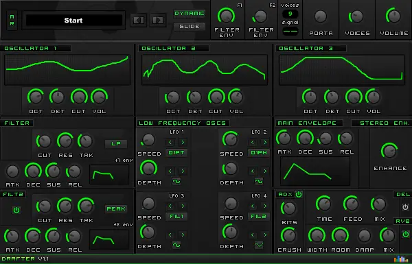 Drafter free software-synthesizer by Dario Lupo / Daze