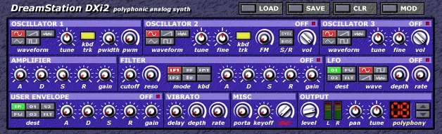DreamStation DXi2 free software-synthesizer by Audio Simulation