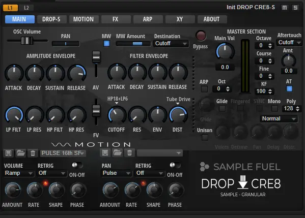 Drop-CRE8 free software-synthesizer by Sample Fuel