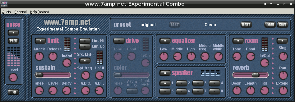 Experimental Combo Emulation free amp-simulator by 7AMP Around Music Portal