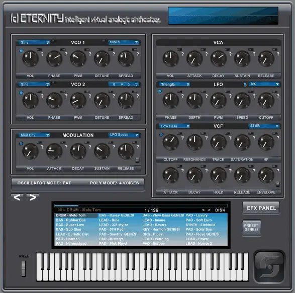 Eternity free software-synthesizer by Loop And Sound