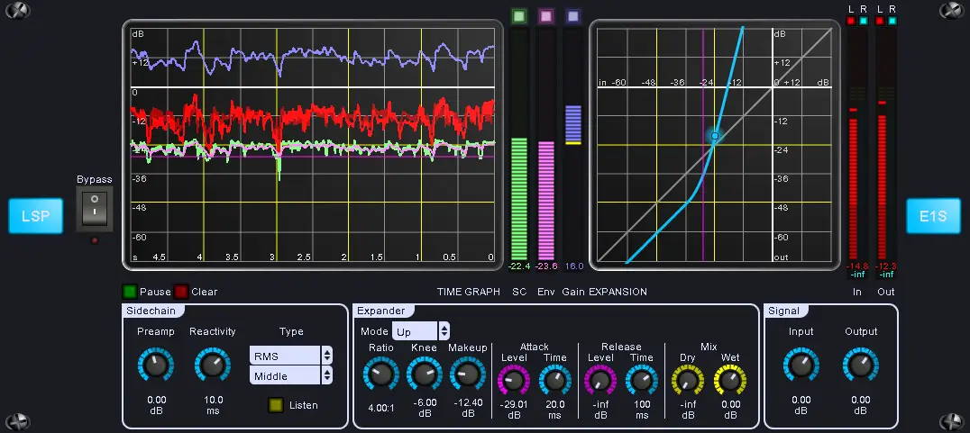 LSP Expander - Expander plugin series free gate by Linux Studio Plugins Project