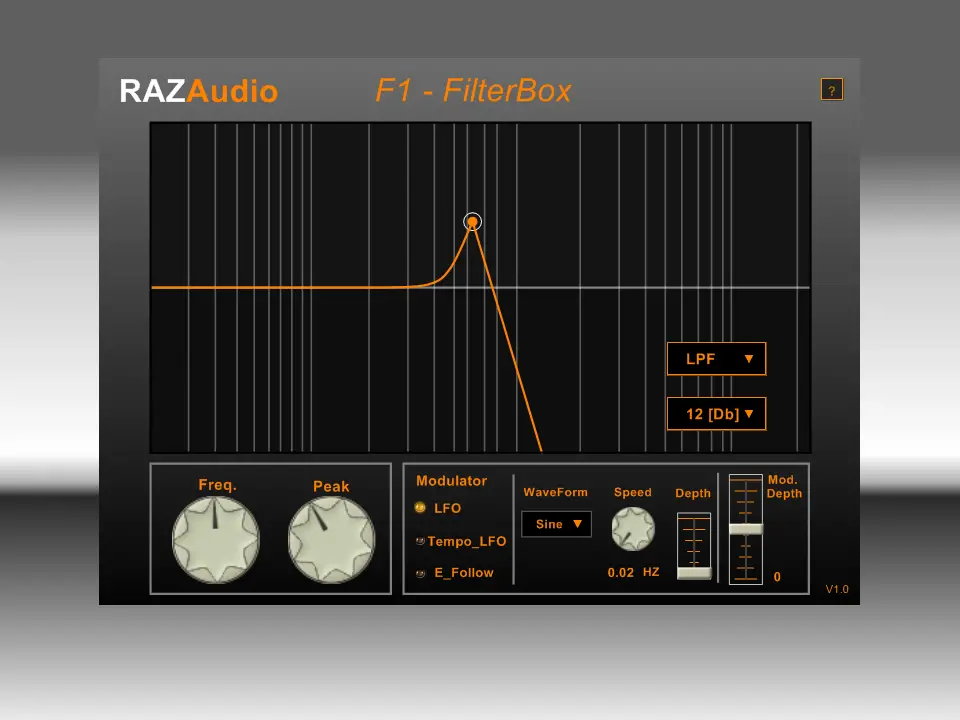F1 FilterBox free filter by RAZ Audio