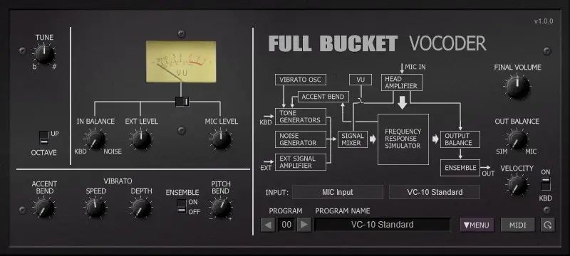 Full Bucket Vocoder FBVC free vocoder by Full Bucket Music