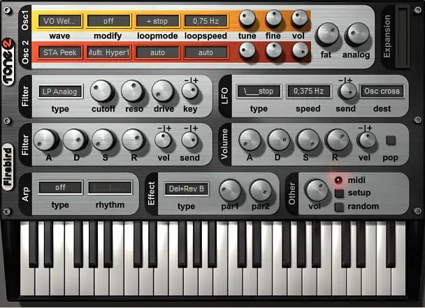 FireBird free software-synthesizer by Tone2 Audiosoftware