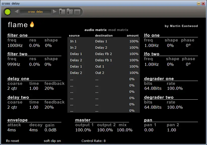 Flame free multi-fx by Martin Eastwood Audio
