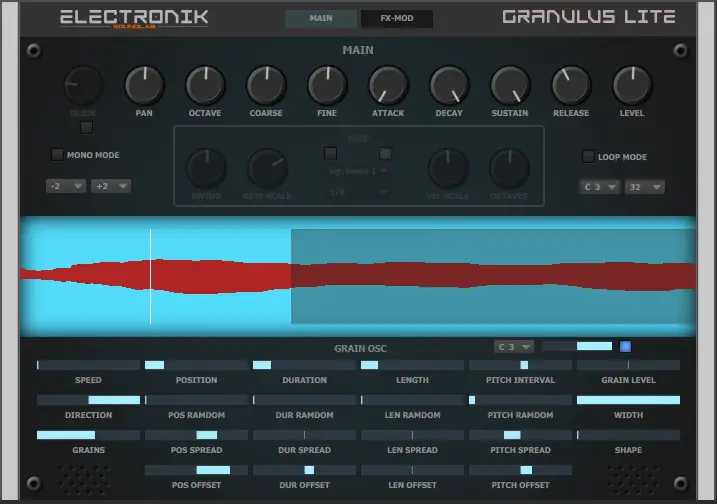 Granulus lite free software-synthesizer by Electronik Sound Lab