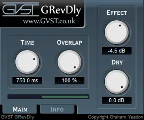 GRevDly free delay | echo by GVST