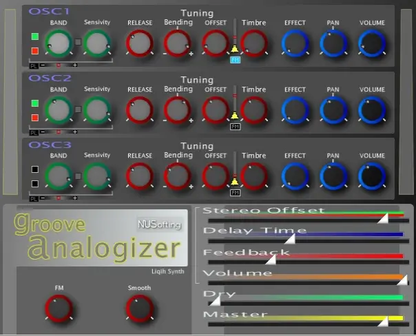 Groove Analogizer free software-synthesizer by NUSofting