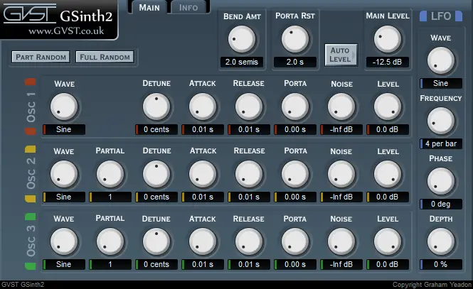 GSinth2 free software-synthesizer by GVST