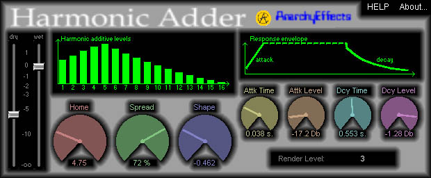 HarmonicAdder free pitch-shifter | time-stretcher by Anarchy Sound Software
