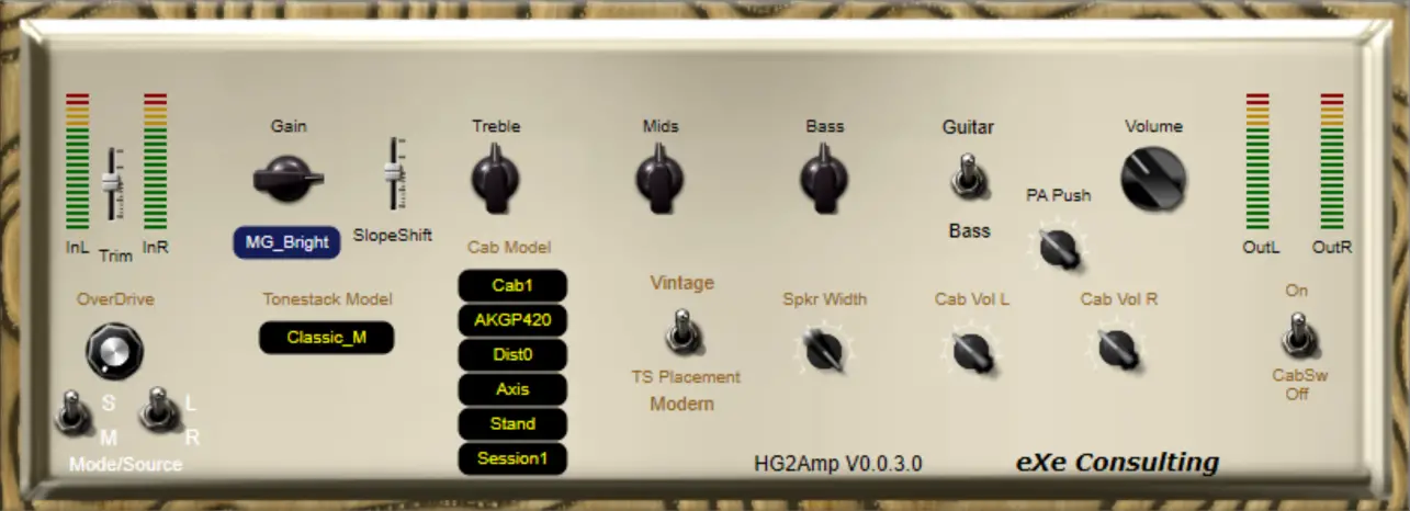 HG2Amp free amp-simulator by EXE Consulting