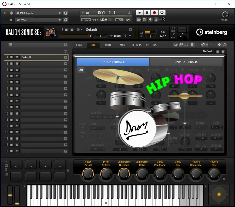 Hip Hop Drummer free soundbank by Freemusicproduction.net