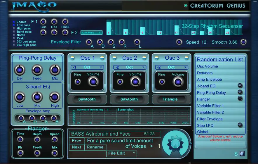 Imago-B free software-synthesizer by Creatorum Genius Lab
