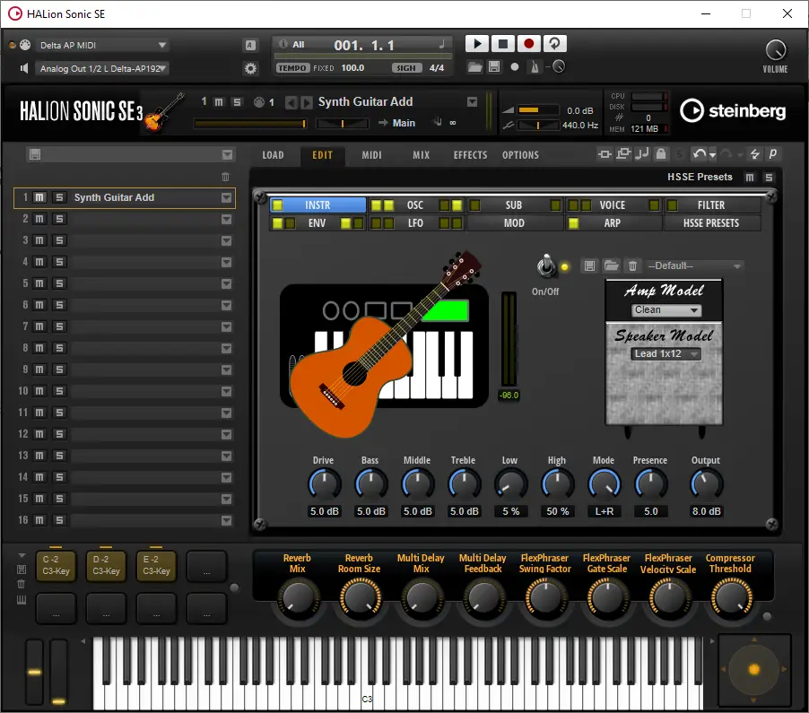 Synth Guitar free software-synthesizer by Freemusicproduction.net