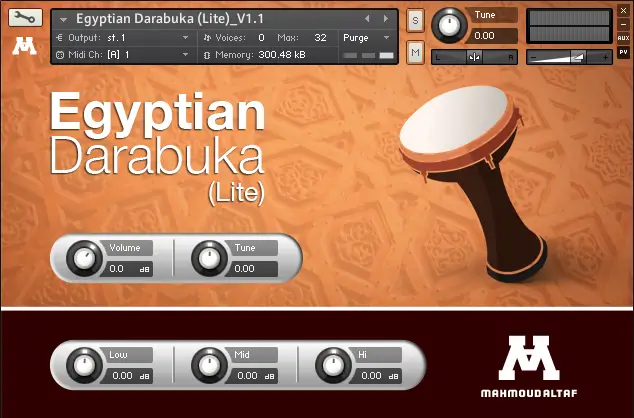 Egyptian Darabuka (Lite) V1.1 free soundbank by Mahmoud Altaf
